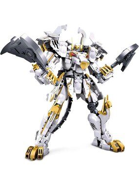 Creative Mech Robot Building Blocks Set - 679 Pieces White Tiger Warrior Model